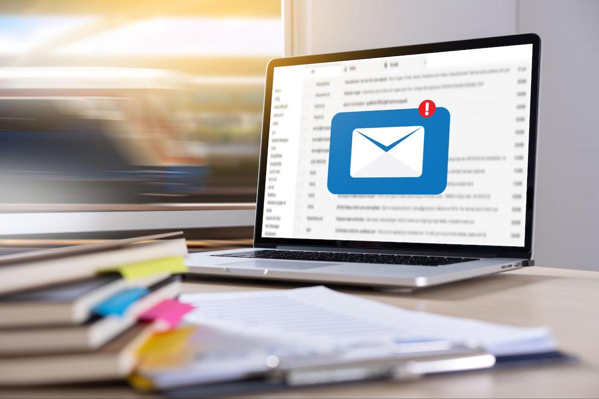 How to find TikTok influencers: email notification on a laptop screen
